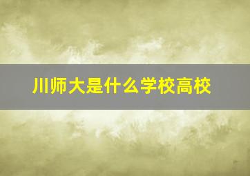 川师大是什么学校高校