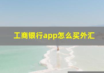 工商银行app怎么买外汇