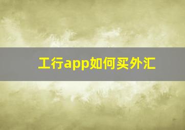 工行app如何买外汇