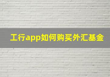 工行app如何购买外汇基金