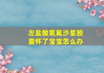 左盐酸氧氟沙星胶囊怀了宝宝怎么办