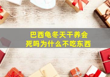 巴西龟冬天干养会死吗为什么不吃东西