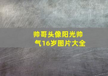 帅哥头像阳光帅气16岁图片大全