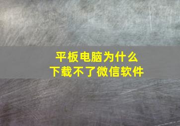 平板电脑为什么下载不了微信软件