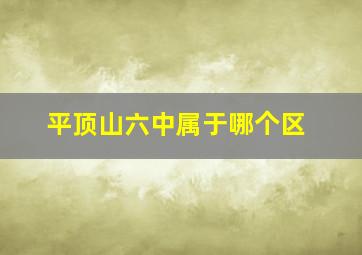 平顶山六中属于哪个区