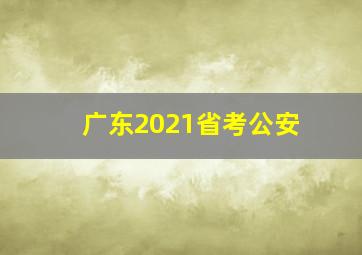 广东2021省考公安