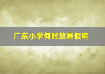 广东小学何时放暑假啊