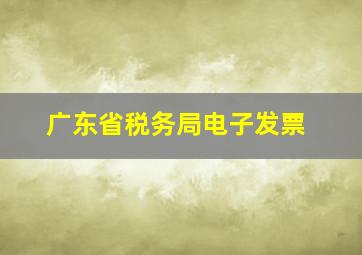 广东省税务局电子发票