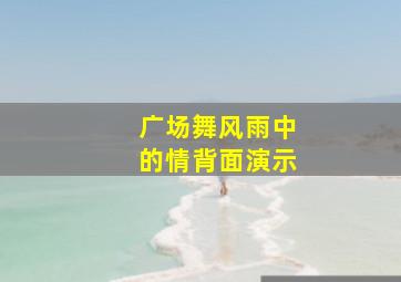 广场舞风雨中的情背面演示