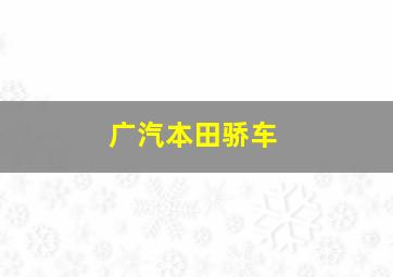 广汽本田骄车