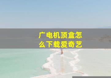 广电机顶盒怎么下载爱奇艺