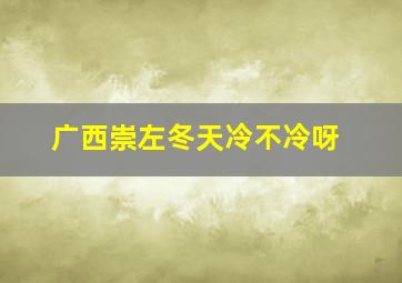 广西崇左冬天冷不冷呀