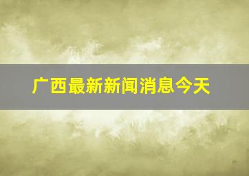 广西最新新闻消息今天