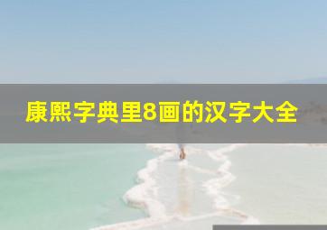 康熙字典里8画的汉字大全