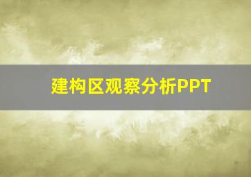 建构区观察分析PPT