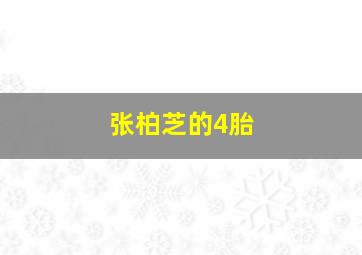 张柏芝的4胎