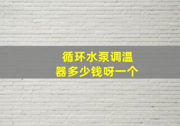 循环水泵调温器多少钱呀一个