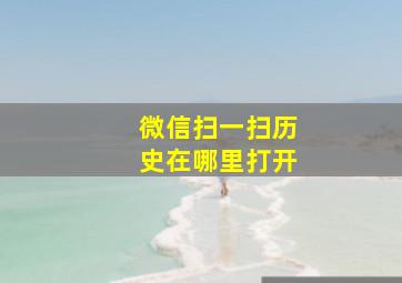 微信扫一扫历史在哪里打开