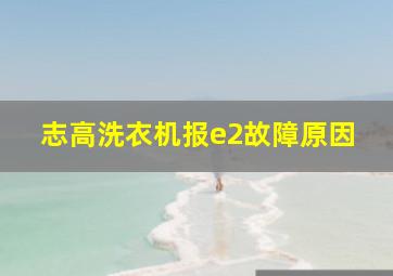 志高洗衣机报e2故障原因