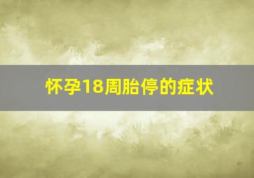 怀孕18周胎停的症状