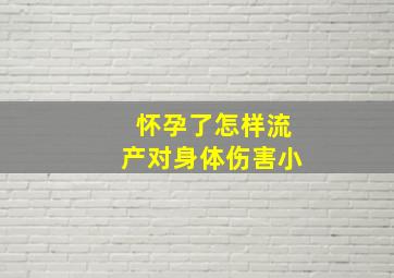 怀孕了怎样流产对身体伤害小