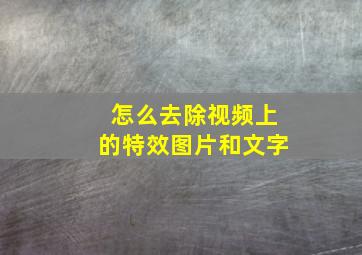 怎么去除视频上的特效图片和文字