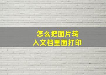 怎么把图片转入文档里面打印