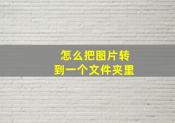 怎么把图片转到一个文件夹里