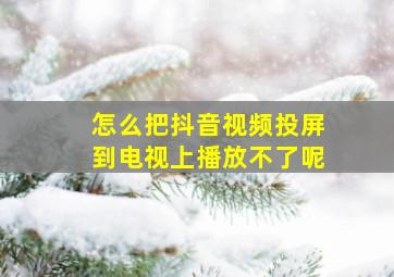 怎么把抖音视频投屏到电视上播放不了呢