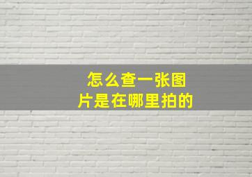 怎么查一张图片是在哪里拍的