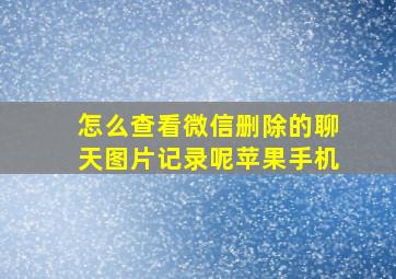 怎么查看微信删除的聊天图片记录呢苹果手机