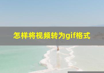 怎样将视频转为gif格式