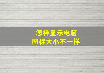 怎样显示电脑图标大小不一样