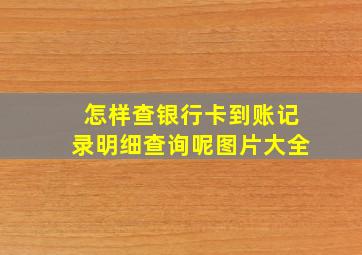 怎样查银行卡到账记录明细查询呢图片大全