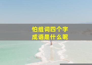 怕组词四个字成语是什么呢