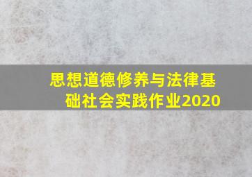 思想道德修养与法律基础社会实践作业2020