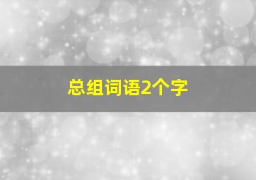 总组词语2个字