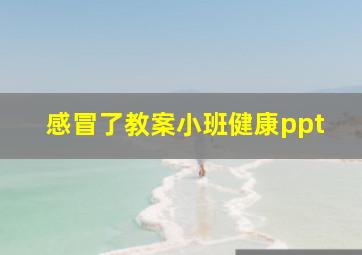 感冒了教案小班健康ppt