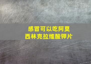 感冒可以吃阿莫西林克拉维酸钾片