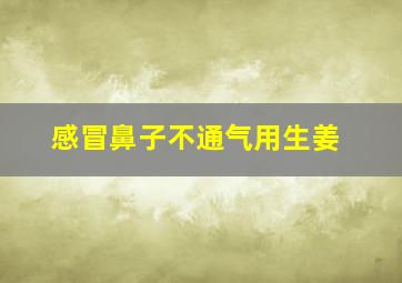 感冒鼻子不通气用生姜