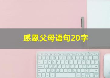 感恩父母语句20字