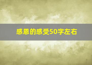 感恩的感受50字左右