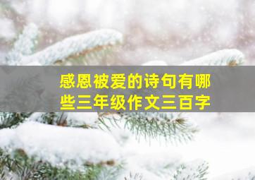 感恩被爱的诗句有哪些三年级作文三百字