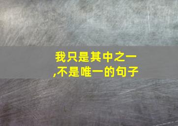 我只是其中之一,不是唯一的句子