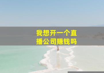 我想开一个直播公司赚钱吗