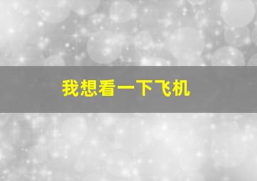 我想看一下飞机