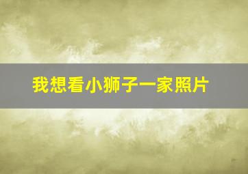 我想看小狮子一家照片