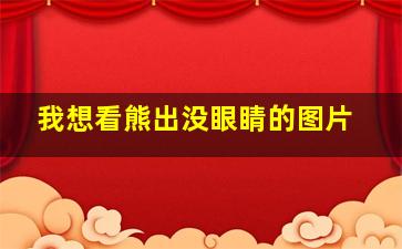 我想看熊出没眼睛的图片