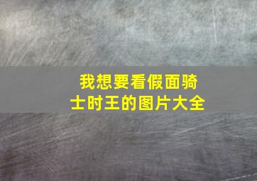 我想要看假面骑士时王的图片大全