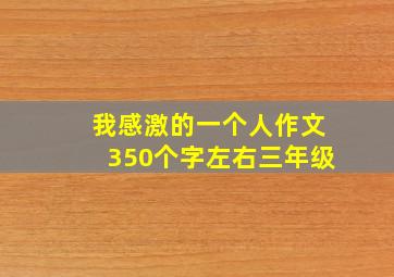 我感激的一个人作文350个字左右三年级